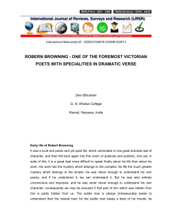 manuscript title : robern browning - one of the foremost victorian