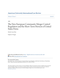The New European Community Merger Control Regulation and the