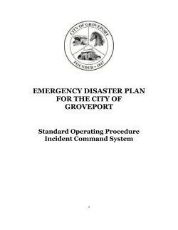 EMERGENCY DISASTER PLAN FOR THE CITY OF GROVEPORT