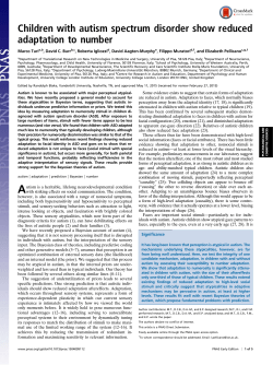 Children with autism spectrum disorder show reduced adaptation to