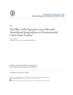 The Effect of the Supreme Court`s Eleventh Amendment