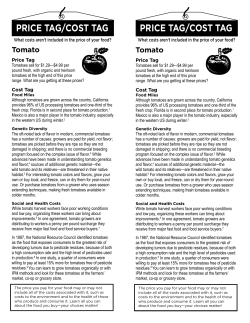 Tomato - Center for Integrated Agricultural Systems