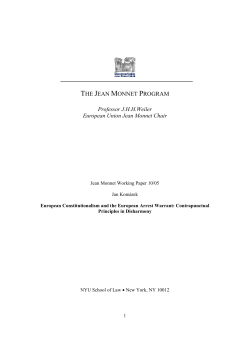 European Constitutionalism and the European Arrest Warrant