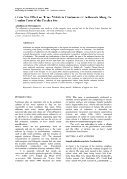Grain Size Effect on Trace Metals in Contaminated Sediments Along