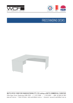 FREESTANDING DESKS - Watts Commercial Furniture