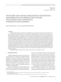 inventory and characterization of traditional mediterranean pig
