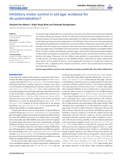 Inhibitory motor control in old age: evidence for de‑automatization?