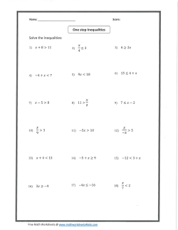 4 6) 15 -x 2 9 12) > 5