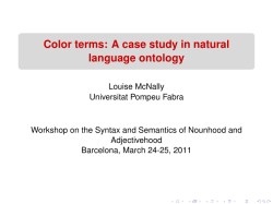 Color terms: A case study in natural language ontology