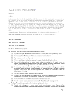 Page 1 Chapter 20 - SIGNS AND OUTDOOR ADVERTISING[1