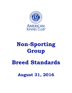 Non-Sporting Group Breed Standards