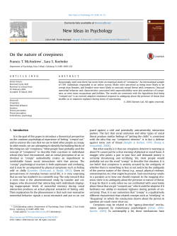 On the nature of creepiness