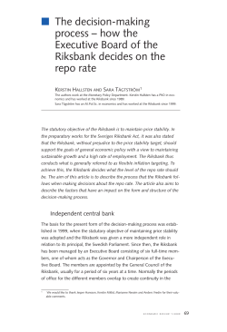 The decision - making process &ndash; how the Executive Board of the