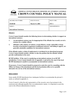 Crown Counsel Policy Manual