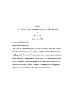 Abstract THE DEATH OF WOMEN IN WORDSWORTH, BYRON