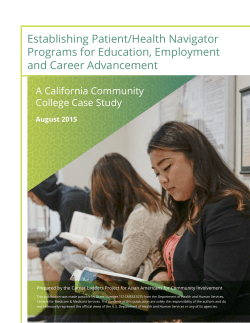 Establishing Patient/Health Navigator Programs for Education