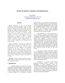 Branch Prediction Techniques and Optimizations