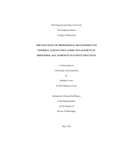 THE INFLUENCE OF PROFESSIONAL DEVELOPMENT ON