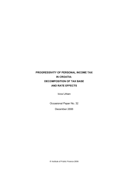 PROGRESSIVITY OF PERSONAL INCOME TAX IN CROATIA
