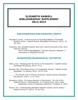 elizabeth gaskell bibliographic supplement 2012