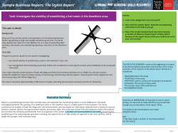 Sample of a business-style report