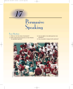 Persuasive Speaking