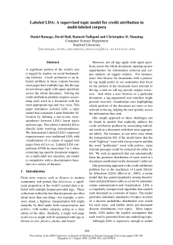 Labeled LDA: A supervised topic model for credit attribution in multi