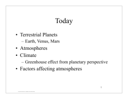 The Terrestrial Planets: Atmospheres