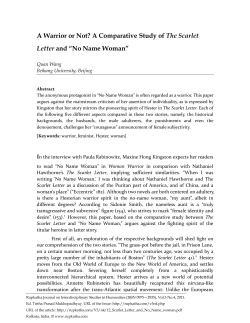 A Comparative Study of The Scarlet Letter and