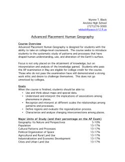 Advanced Placement Human Geography