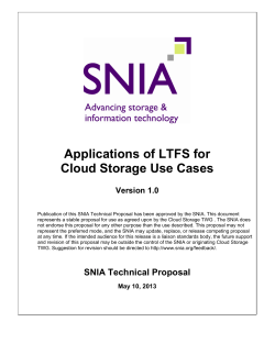 Applications of LTFS for Cloud Storage Use Cases