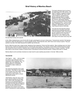 Brief History Of Manitou Beach