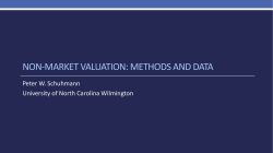 non-market valuation: methods and data