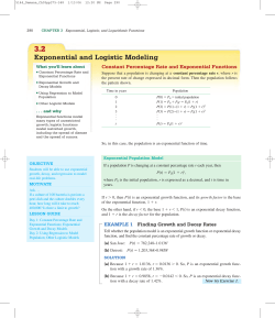 Exponential and Logistic Modeling