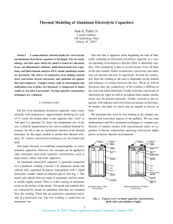 Thermal Modeling of Aluminum Electrolytic Capacitors