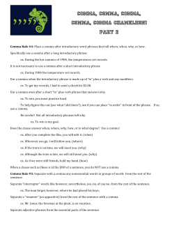 Comma, Comma, Comma, Comma, Comma