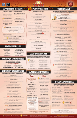 Night Menu - Trivet Diner