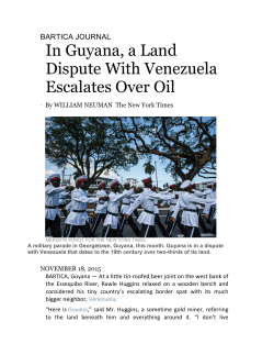 In Guyana, a Land Dispute With Venezuela Escalates Over Oil