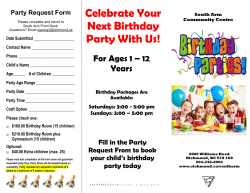 Celebrate Your Next Birthday Party With Us!