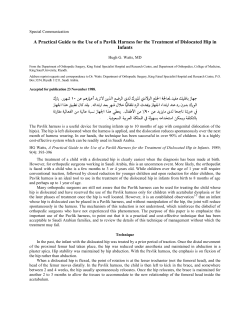 A Practical Guide to the Use of a Pavlik Harness for the Treatment of