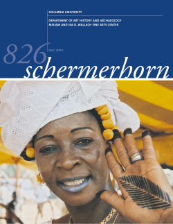 COLUMBIA UNIVERSITY DEPARTMENT OF ART HISTORY AND