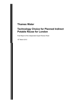 Thames Water Technology Choice for Planned Indirect