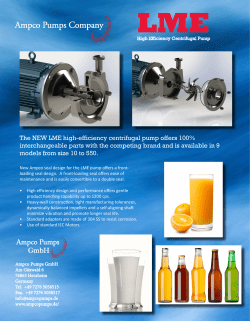 The NEW LME high-efficiency centrifugal pump offers 100