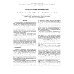 LogTM: Log-based Transactional Memory