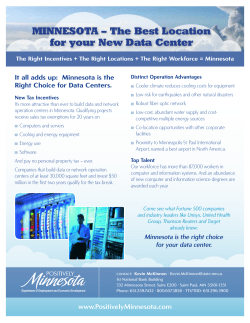 Minnesota &ndash; the Best Location for your new Data Center
