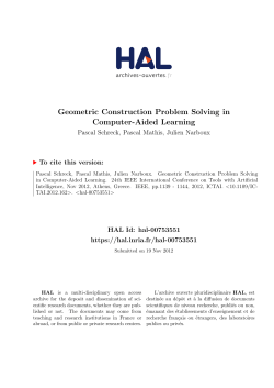 Geometric Construction Problem Solving in Computer