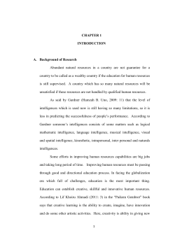 CHAPTER 1 INTRODUCTION A. Background of Research Abundant