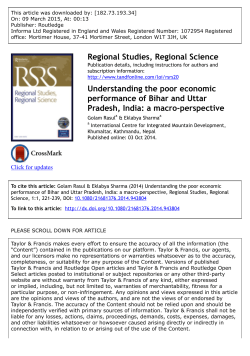 poor economic performance of Bihar UP