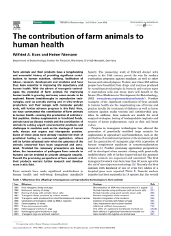 The contribution of farm animals to human health