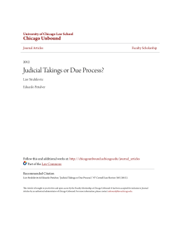 Judicial Takings or Due Process? - Chicago Unbound